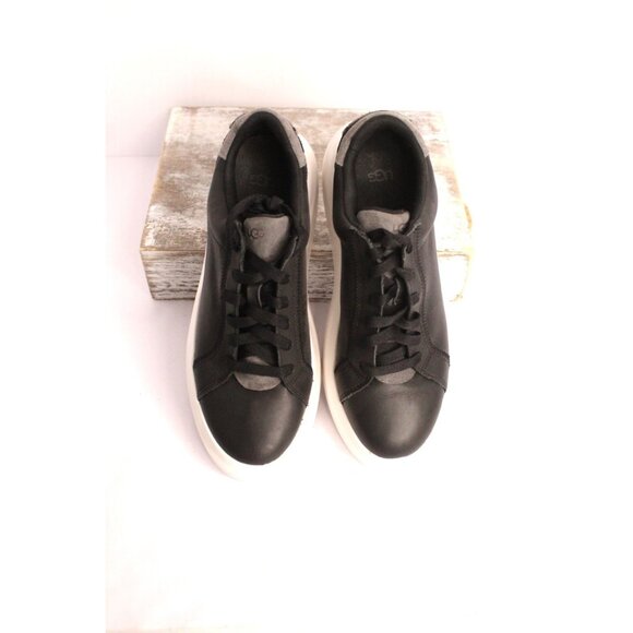 UGG Platform Sneakers Women's 7 Black White Ultra Suede Lace Up S/N 1158032 NWOB - Picture 2 of 11